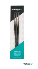 Vallejo Design Paint Brush Set (Sizes 0 - 1 - 2)